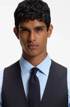 BOSS ONE Slim-Fit Weste aus Schurwoll-Serge