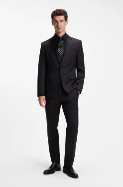 BOSS ONE Slim-Fit Weste aus Schurwoll-Serge
