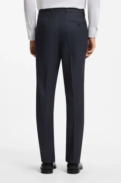 BOSS ONE Slim-Fit Zweiteiler aus karierter Schurwolle