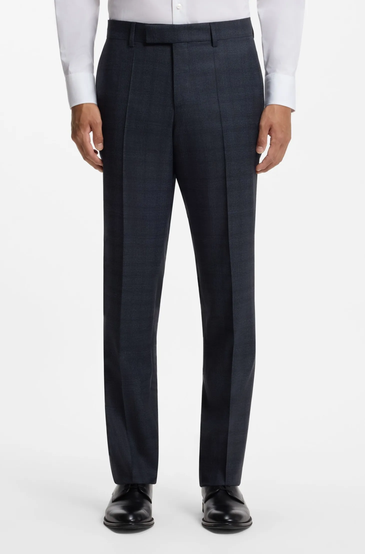 BOSS ONE Slim-Fit Zweiteiler aus karierter Schurwolle