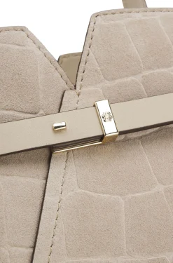 BOSS Revers Tote Bag aus bedrucktem Veloursleder mit Gürteldetail