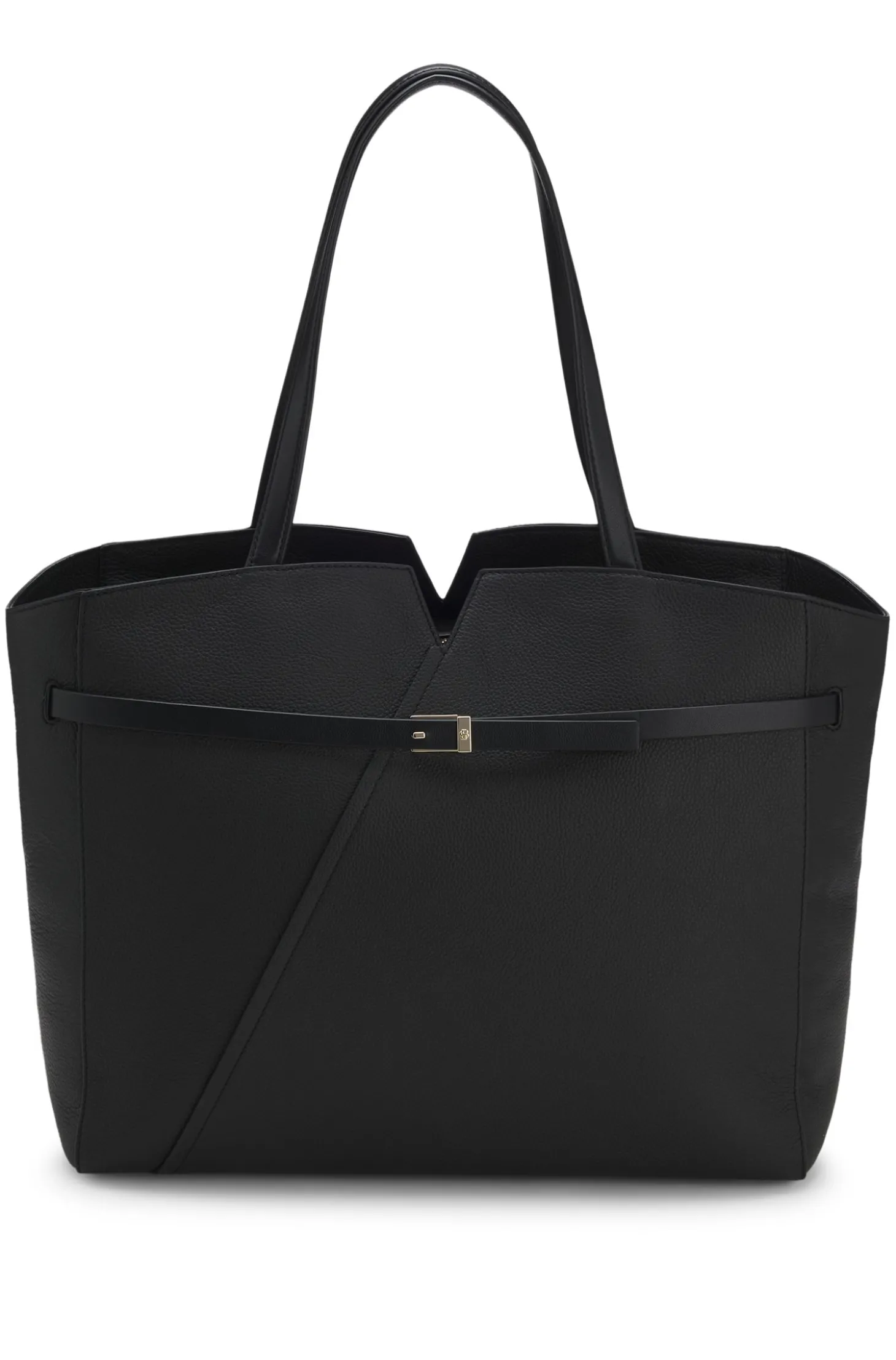 BOSS Revers Tote Bag aus Leder mit Gürtel-Detail