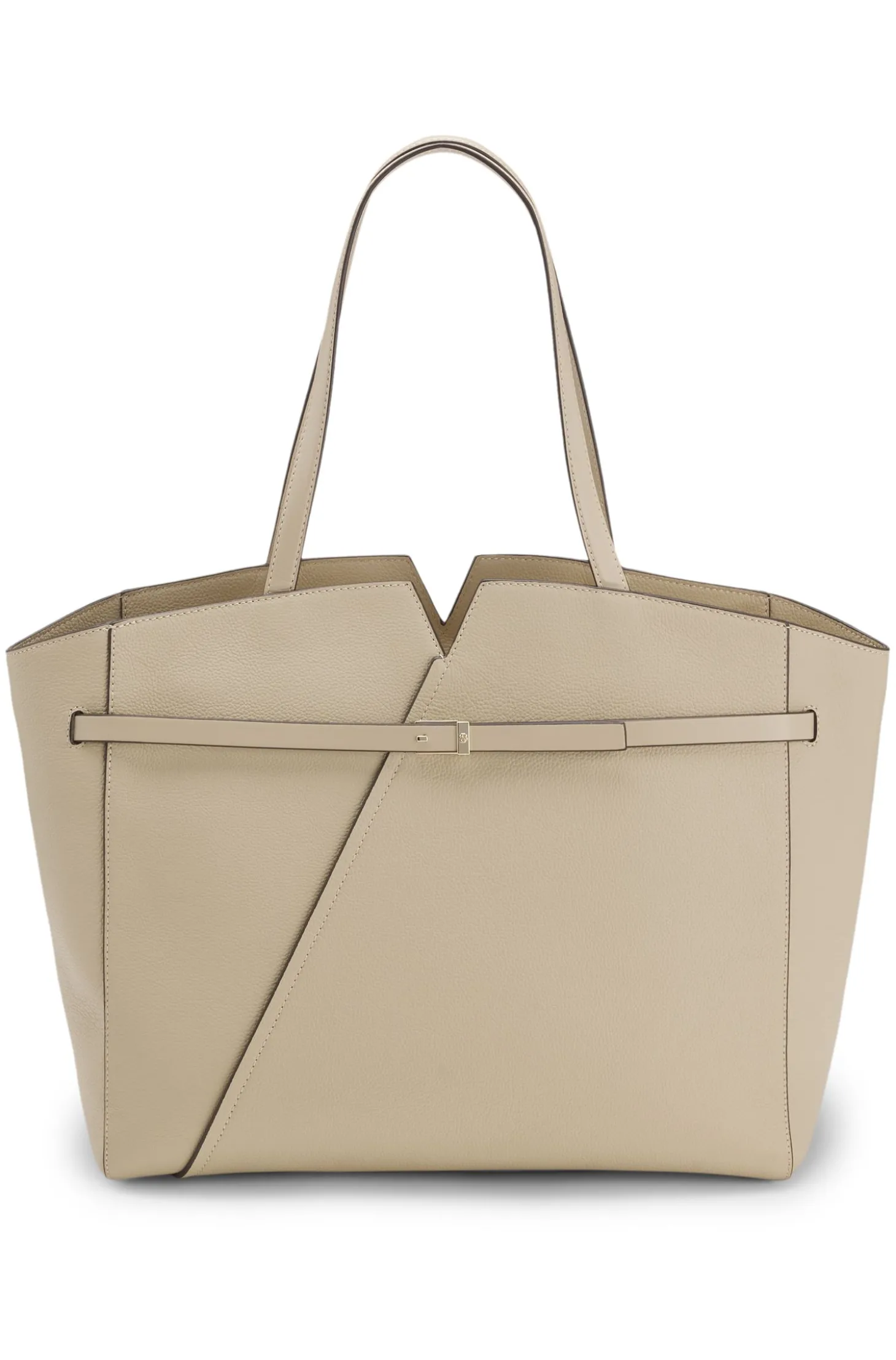 BOSS Revers Tote Bag aus Leder mit Gürtel-Detail