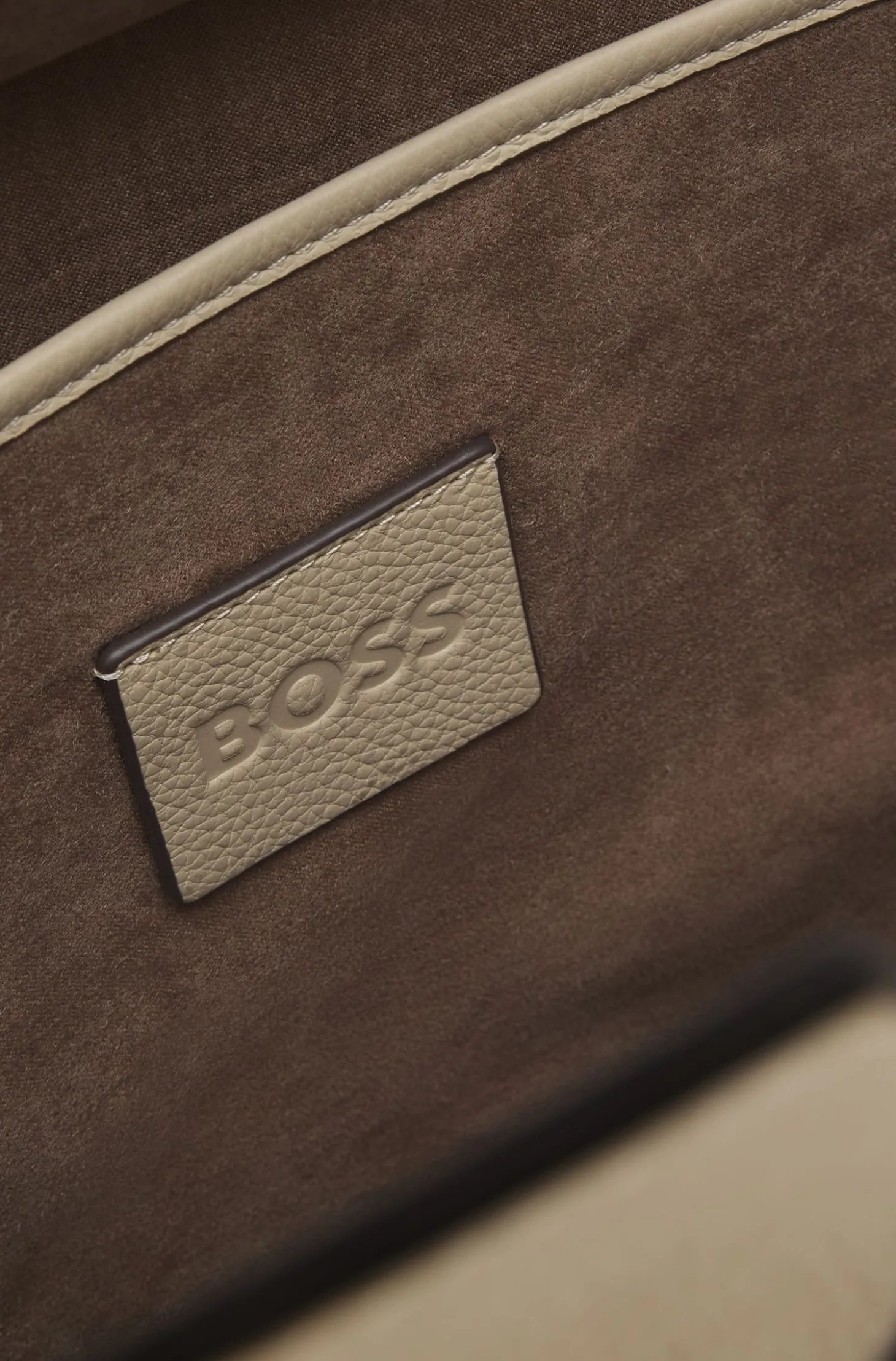 BOSS Revers Tote Bag aus Leder mit Gürtel-Detail