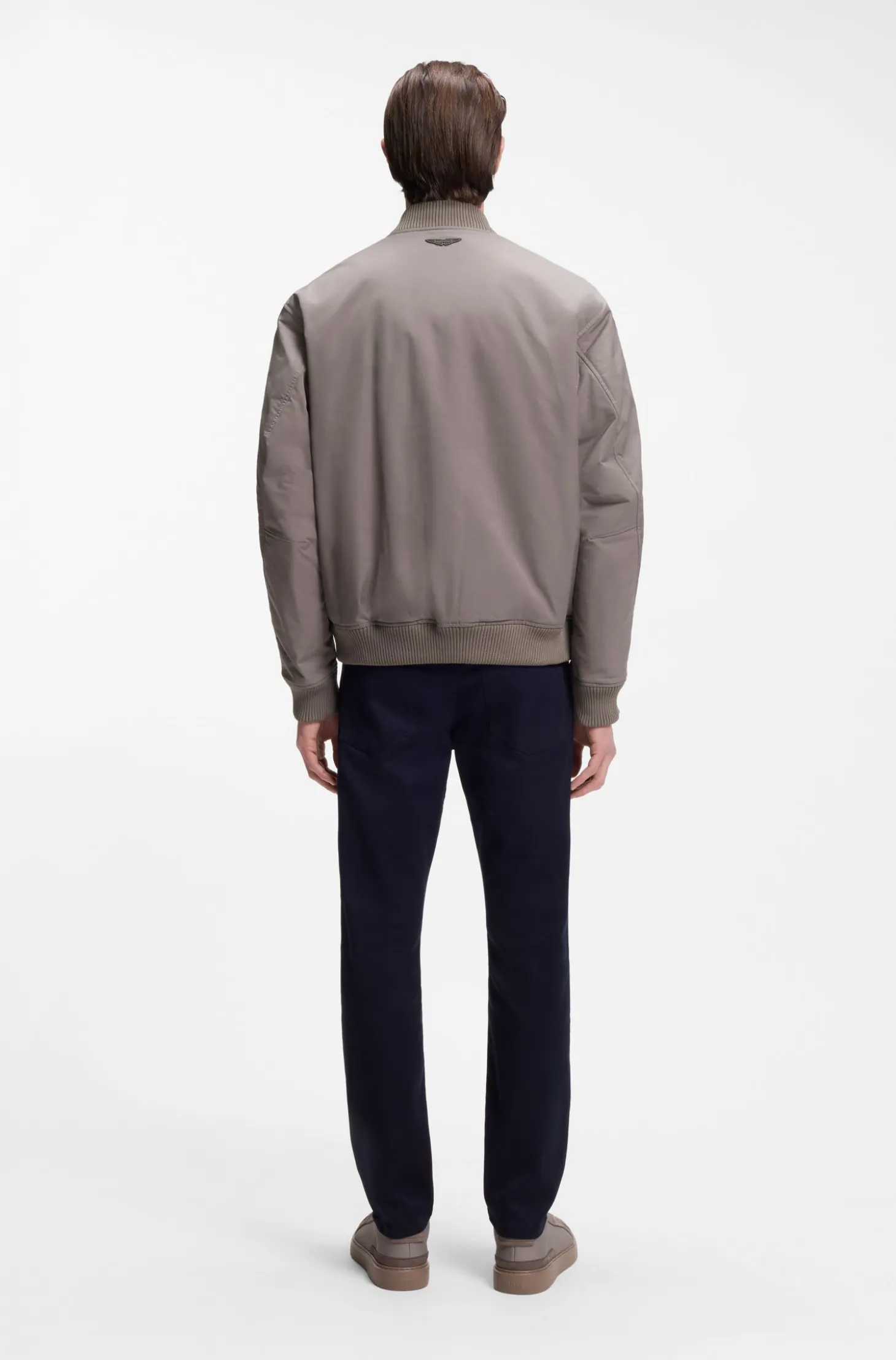BOSS x ASTON MARTIN Bomberjacke aus wasserabweisendem Twill
