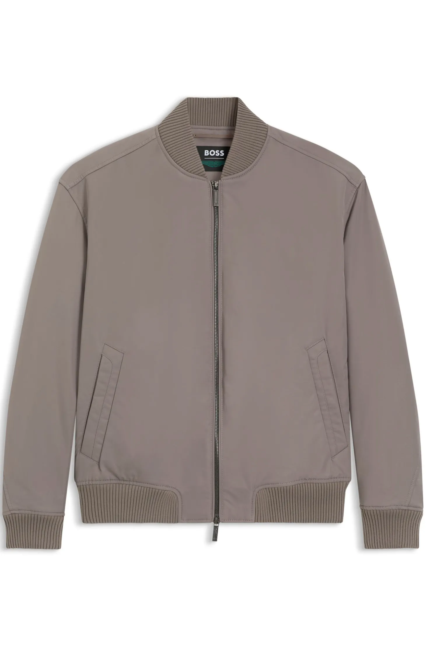 BOSS x ASTON MARTIN Bomberjacke aus wasserabweisendem Twill