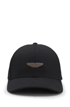 BOSS x ASTON MARTIN Cap mit Flügel-Aufnäher aus Veloursleder