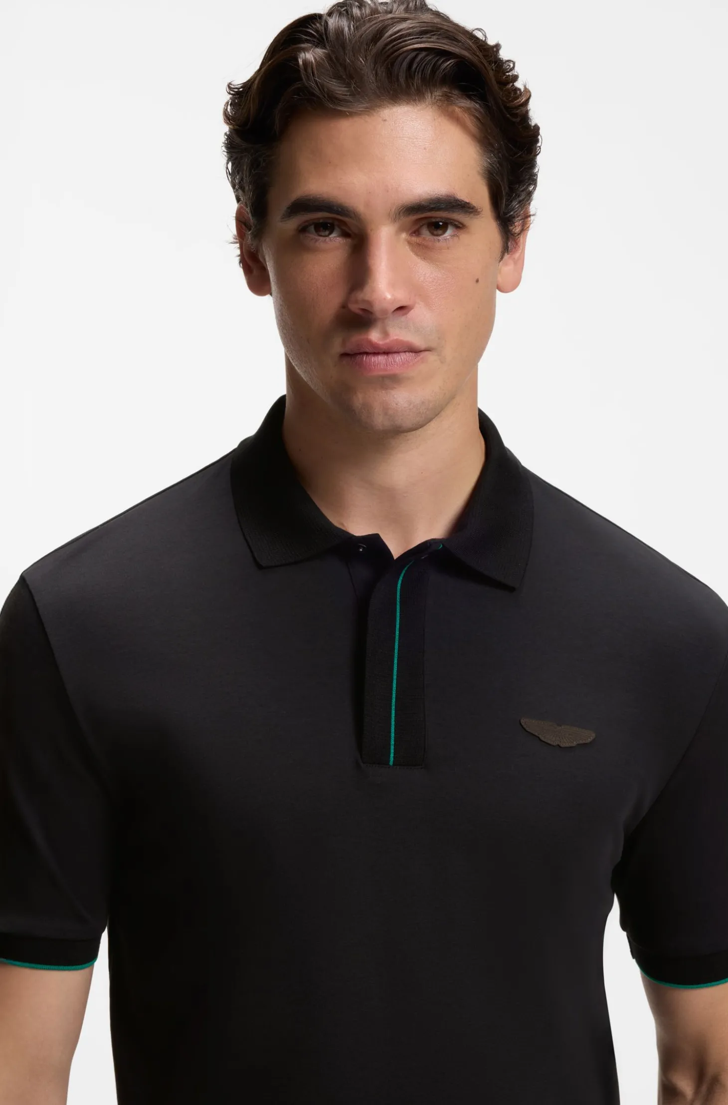 BOSS x ASTON MARTIN Poloshirt aus merzerisierter Baumwolle