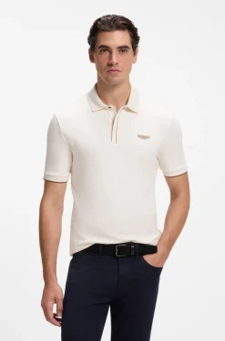 BOSS x ASTON MARTIN Poloshirt aus merzerisierter Baumwolle