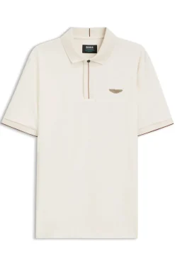BOSS x ASTON MARTIN Poloshirt aus merzerisierter Baumwolle