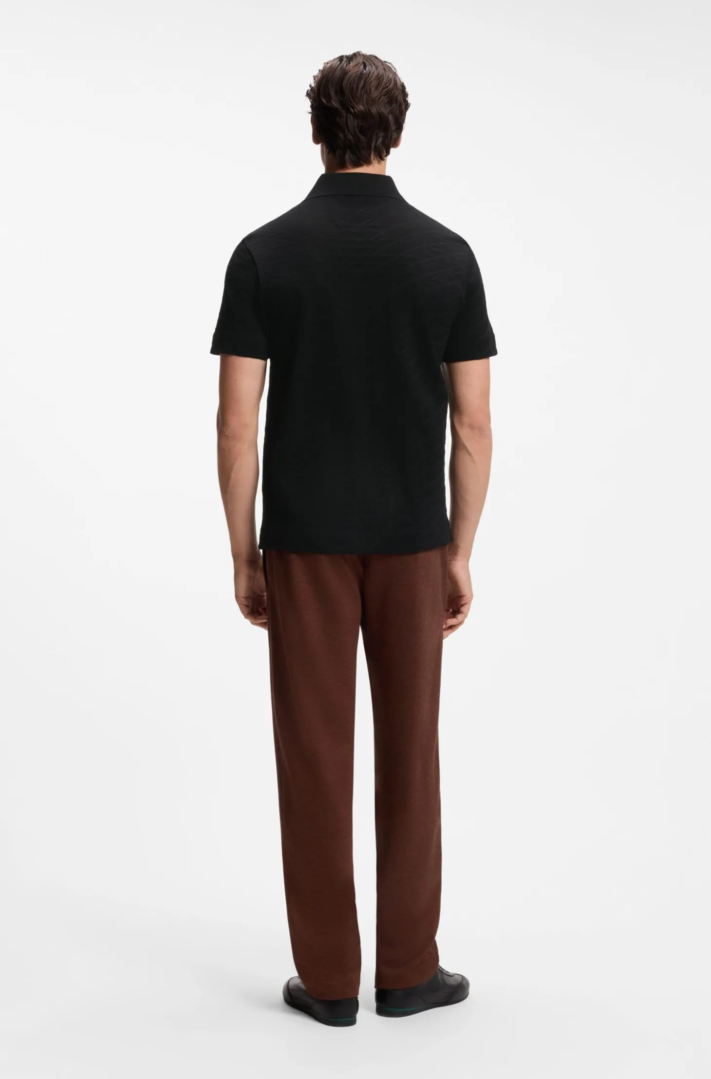 BOSS x ASTON MARTIN Poloshirt aus mercerisiertem Baumwoll-Jacquard