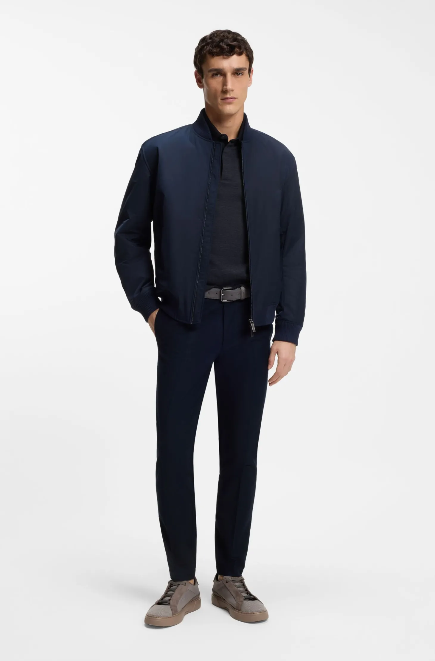 BOSS x ASTON MARTIN Poloshirt aus Wolle-Baumwoll-Piqué