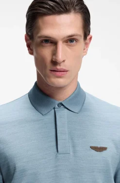 BOSS x ASTON MARTIN Poloshirt aus Wolle-Baumwoll-Piqué