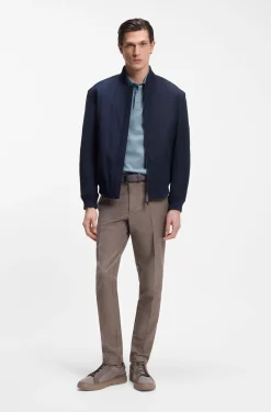 BOSS x ASTON MARTIN Poloshirt aus Wolle-Baumwoll-Piqué