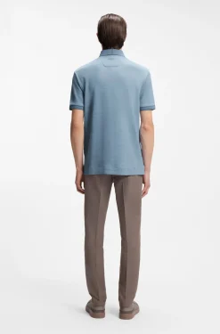 BOSS x ASTON MARTIN Poloshirt aus Wolle-Baumwoll-Piqué