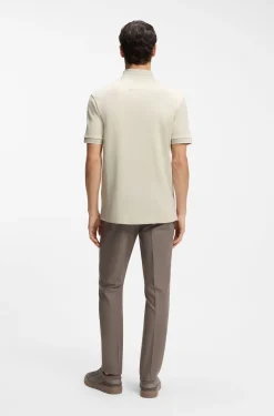 BOSS x ASTON MARTIN Poloshirt aus Wolle-Baumwoll-Piqué