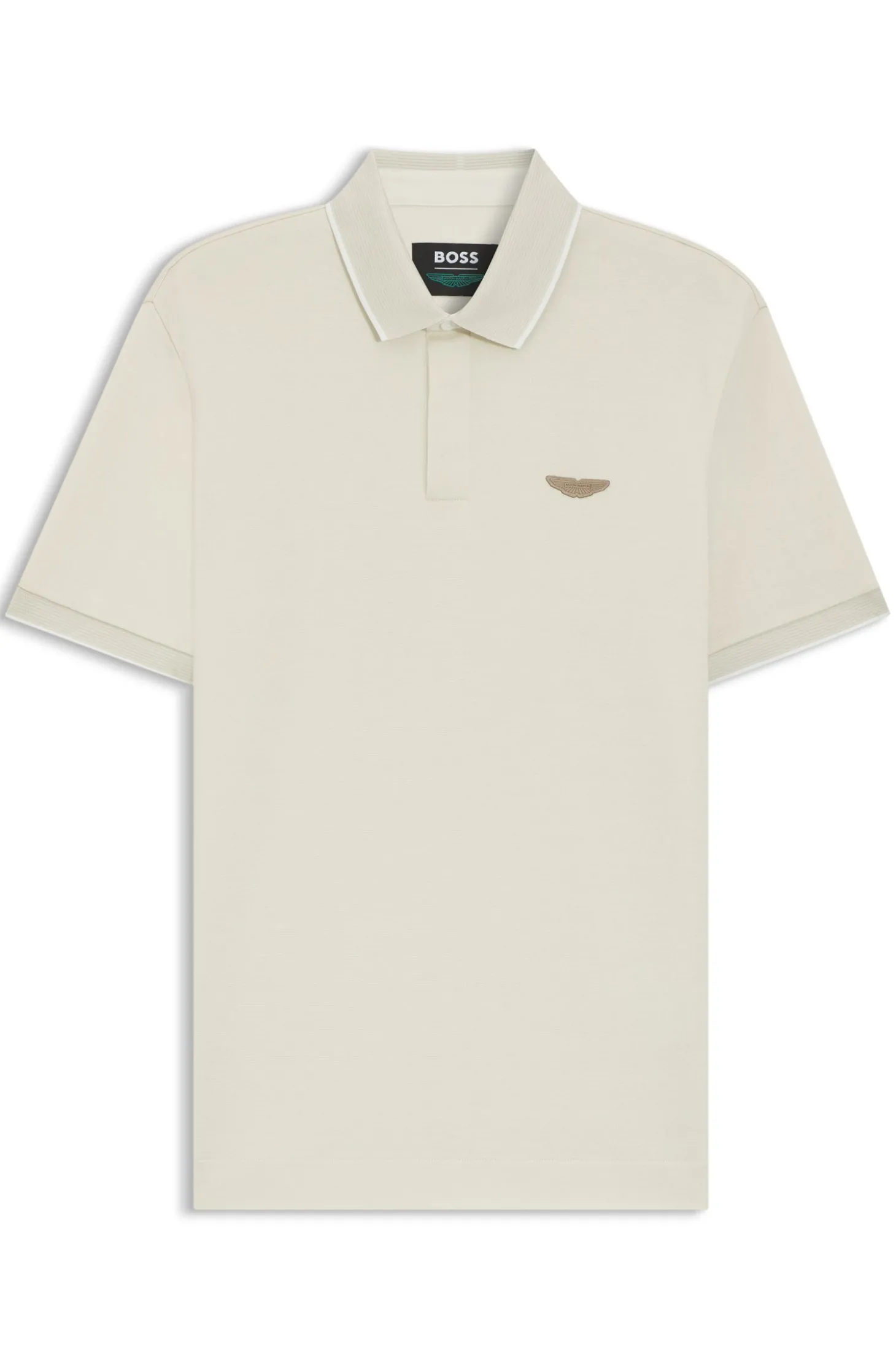 BOSS x ASTON MARTIN Poloshirt aus Wolle-Baumwoll-Piqué