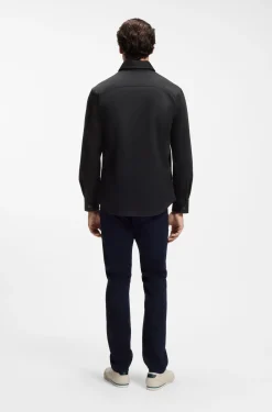 BOSS x ASTON MARTIN Relaxed-Fit Overshirt aus Stretch-Baumwolle