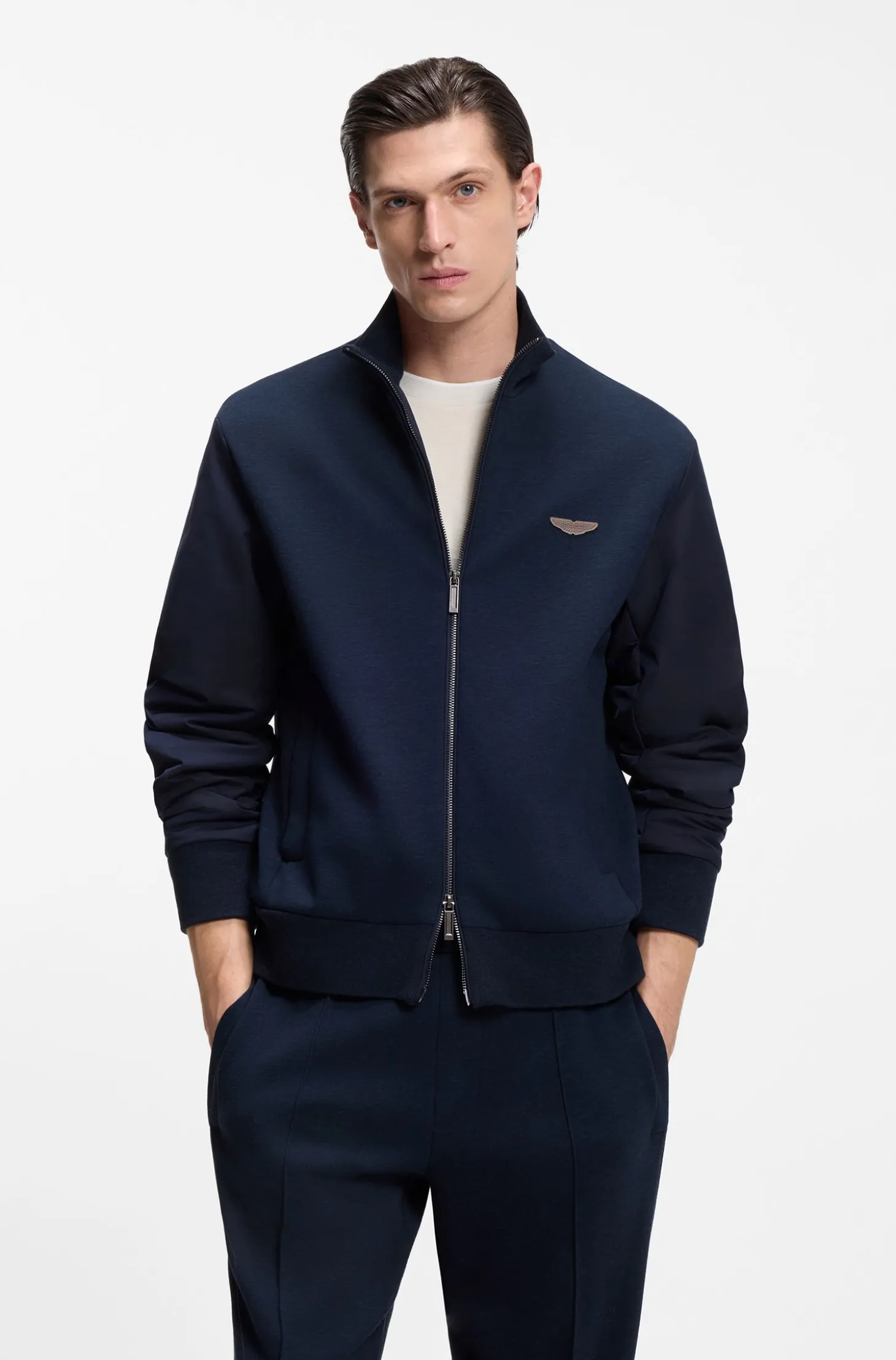 BOSS x ASTON MARTIN Sweatshirt mit Flügel-Detail