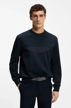 BOSS x ASTON MARTIN Sweatshirt mit Flügel-Detail