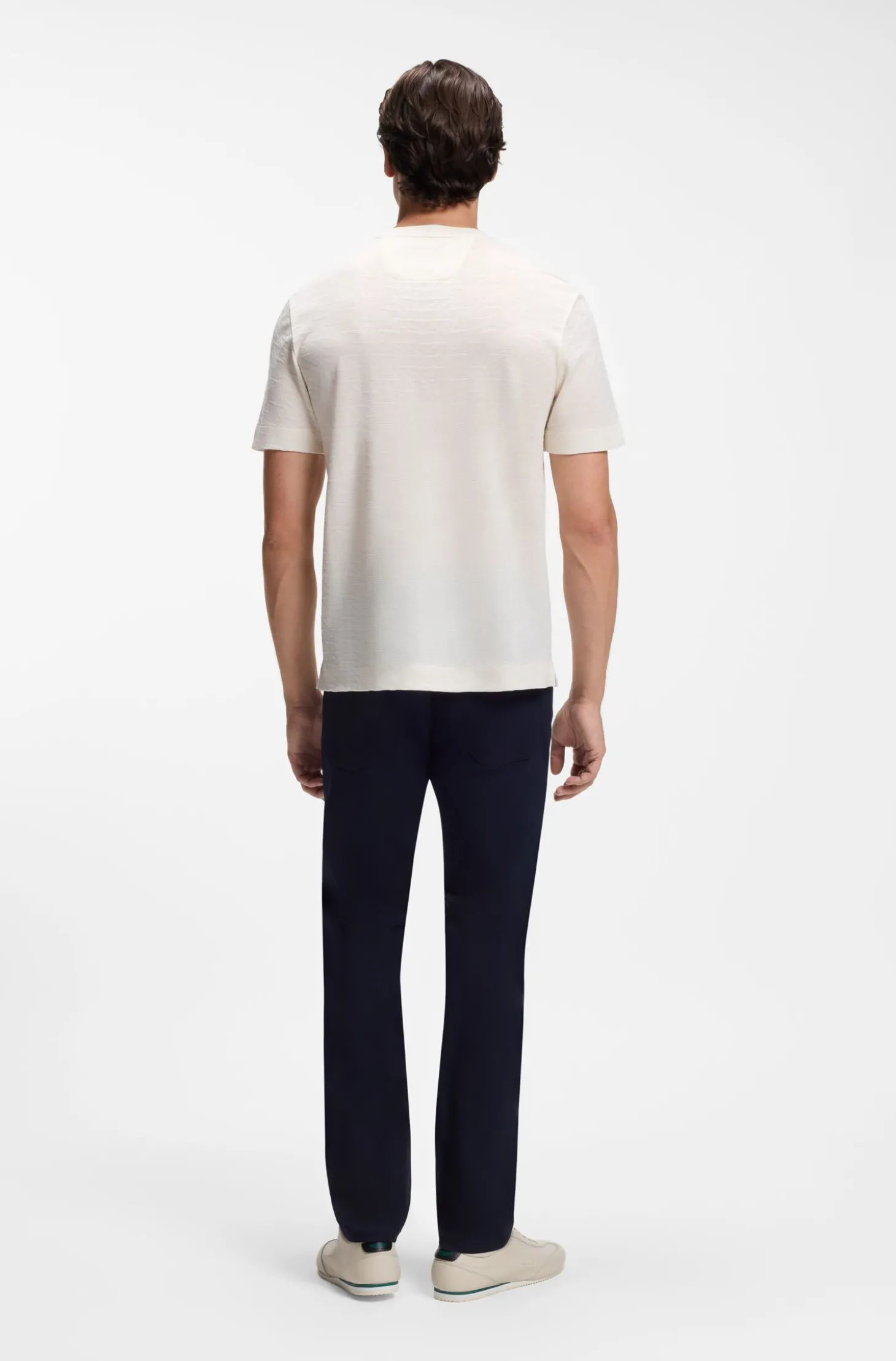 BOSS x ASTON MARTIN T-Shirt aus merzerisiertem Baumwoll-Jacquard