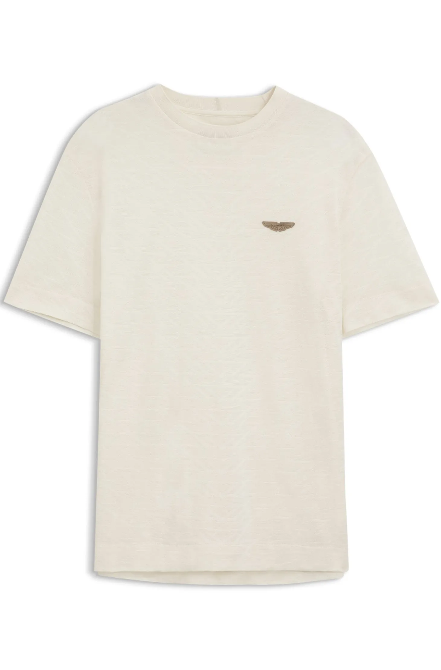BOSS x ASTON MARTIN T-Shirt aus merzerisiertem Baumwoll-Jacquard