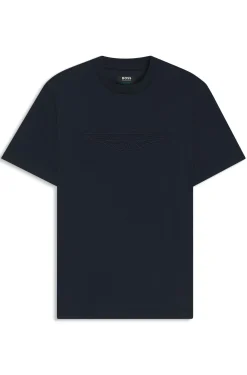 BOSS x ASTON MARTIN T-Shirt aus merzerisierter Baumwolle mit Flügel-Detail