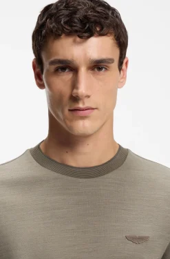 BOSS x ASTON MARTIN T-Shirt aus Wolle-Baumwoll-Jacquard