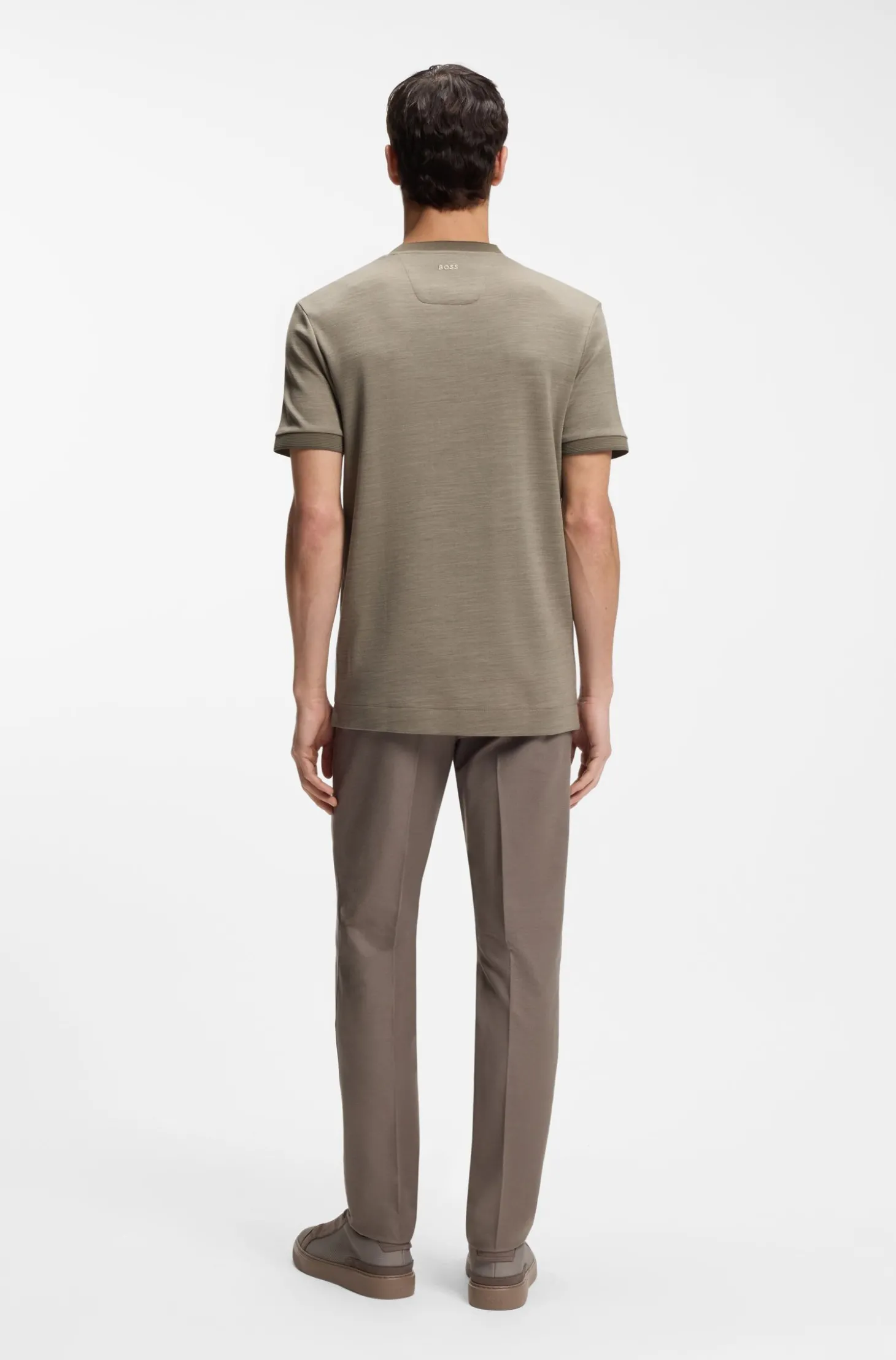 BOSS x ASTON MARTIN T-Shirt aus Wolle-Baumwoll-Jacquard
