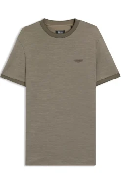 BOSS x ASTON MARTIN T-Shirt aus Wolle-Baumwoll-Jacquard