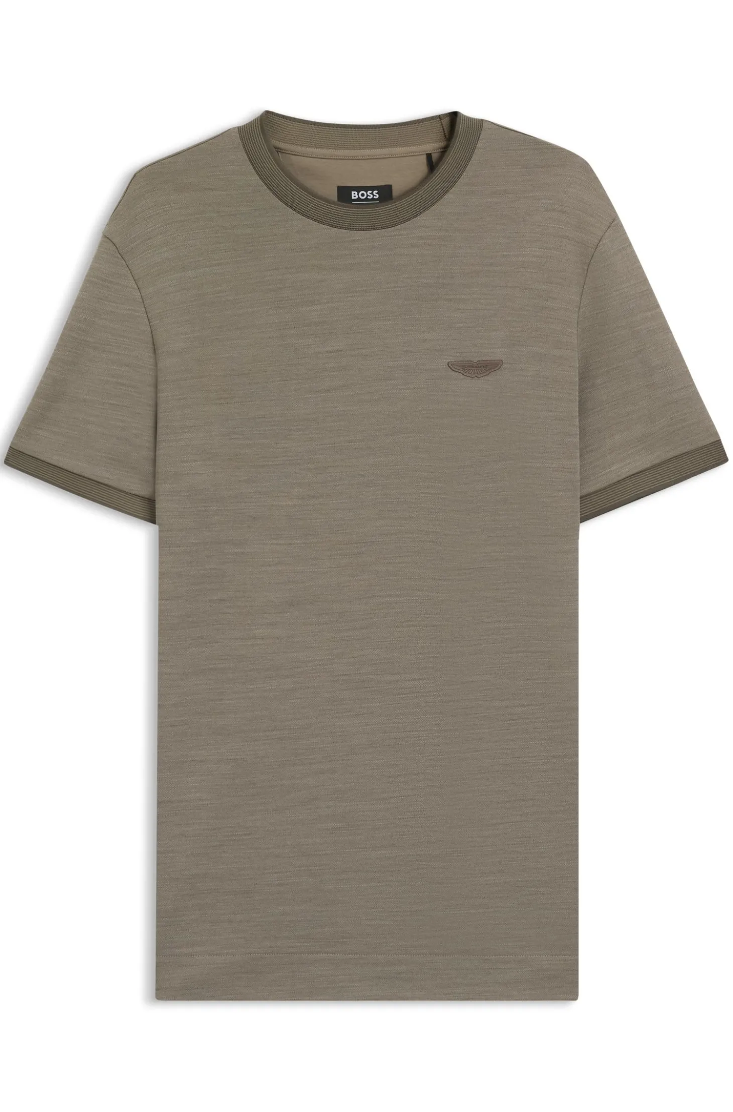 BOSS x ASTON MARTIN T-Shirt aus Wolle-Baumwoll-Jacquard