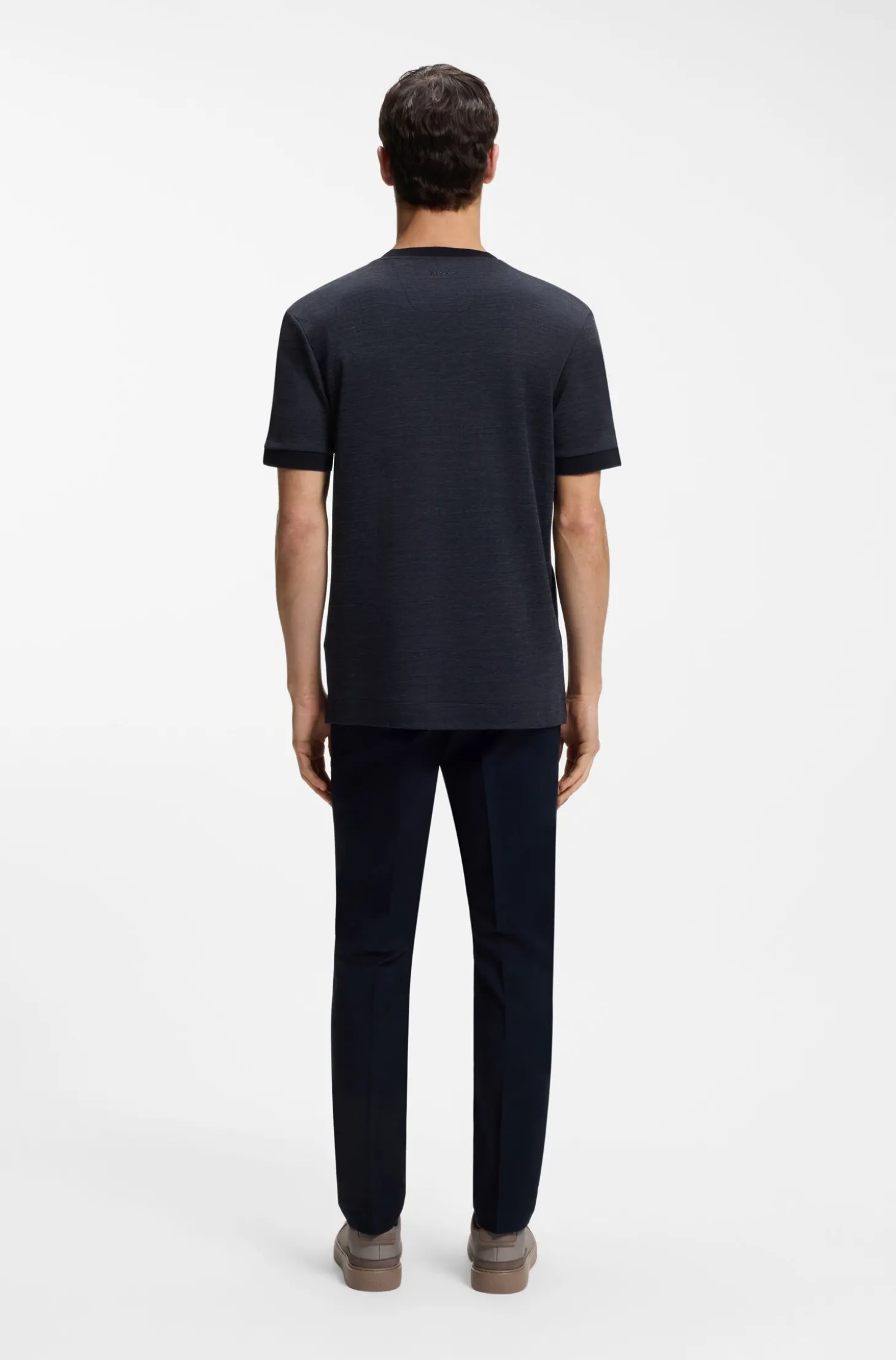 BOSS x ASTON MARTIN T-Shirt aus Wolle-Baumwoll-Jacquard