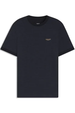 BOSS x ASTON MARTIN T-Shirt aus Wolle-Baumwoll-Jacquard
