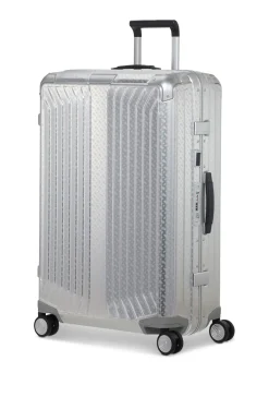 BOSS x Samsonite Koffer aus silberfarbenem Aluminium 76 cm