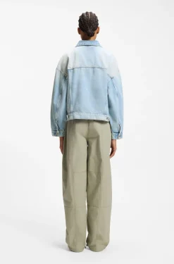 Boxy-Fit Jacke aus festem blauem Denim