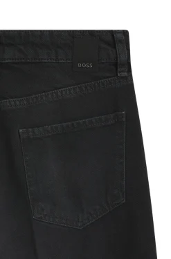Boyfriend-Fit Jeans aus festem grauem Denim