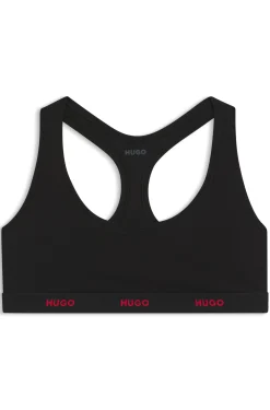 Bralette aus Stretch-Baumwolle mit sich wiederholenden Logos
