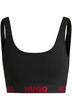 Bralette aus Stretch-Baumwolle mit Logo-Band