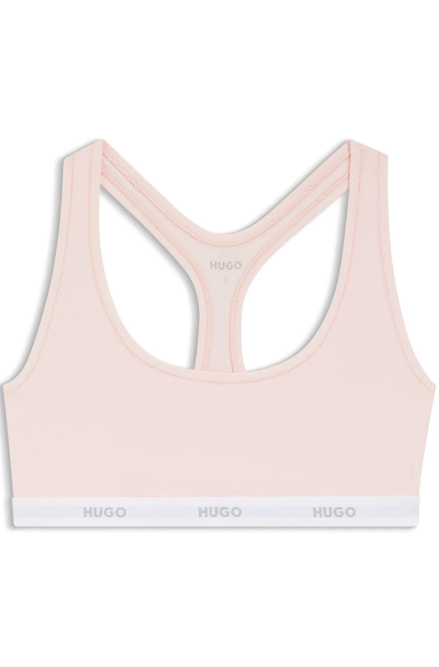 Bralette aus Stretch-Baumwolle mit sich wiederholenden Logos