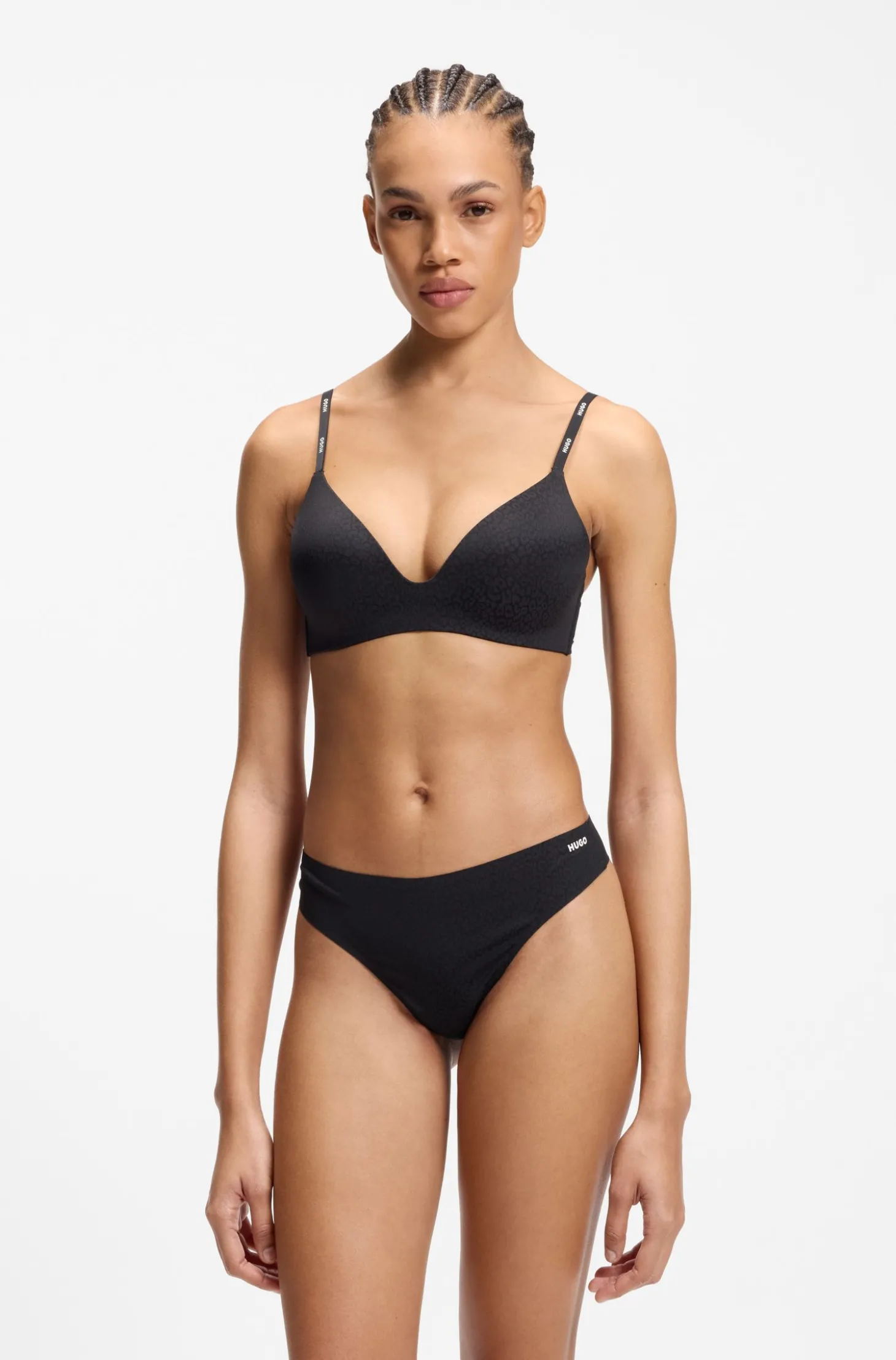 Bralette aus Stretch-Jersey mit Leoparden-Print