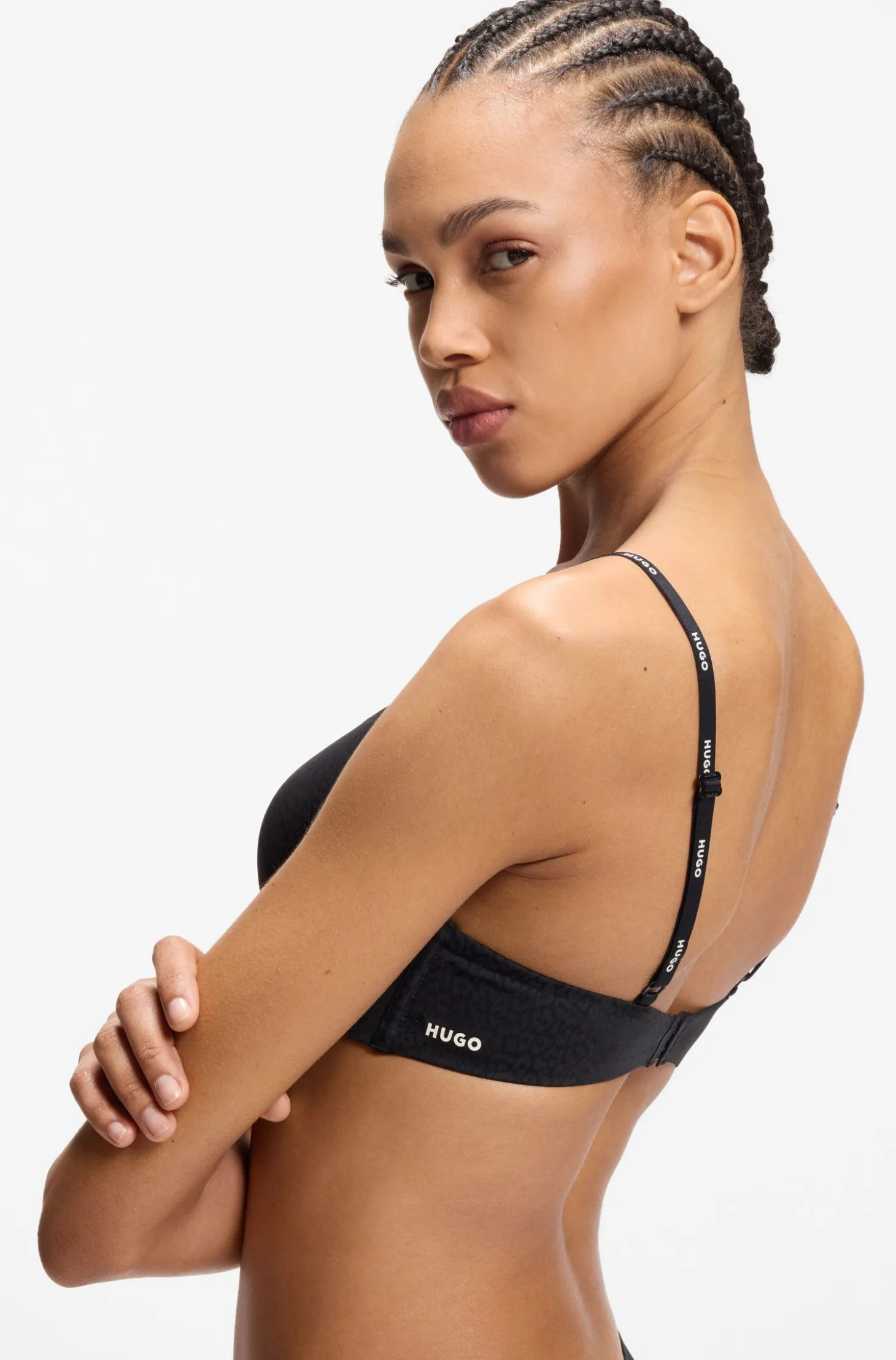 Bralette aus Stretch-Jersey mit Leoparden-Print