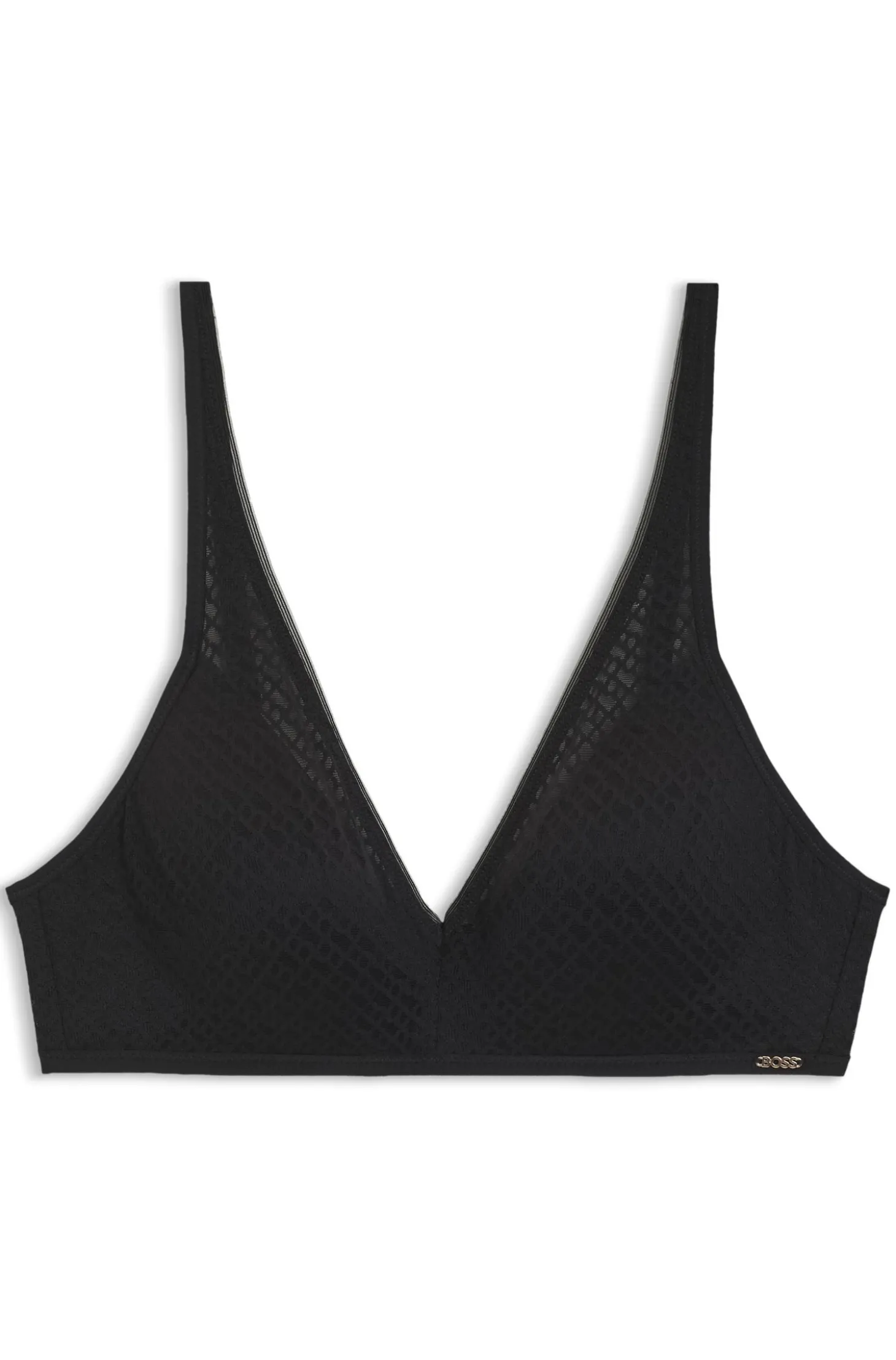 Bralette aus super softer Spitze mit goldener Plakette