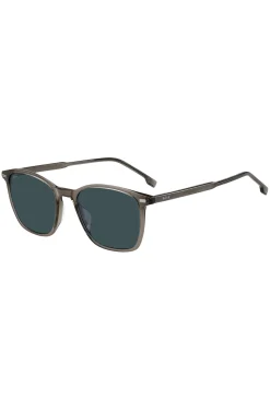 Braungraue Sonnenbrille mit Streifendetail