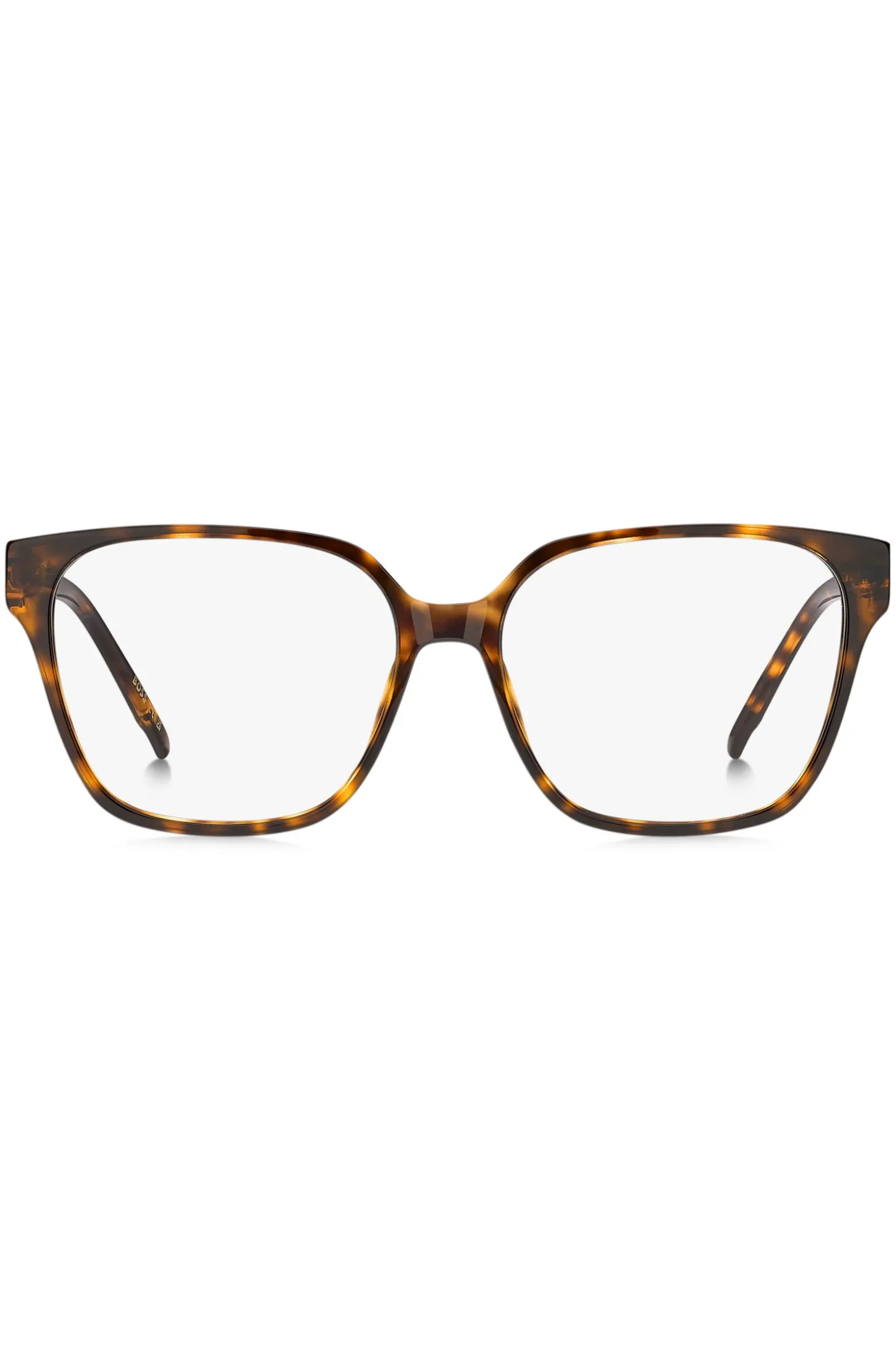 Brillenfassung aus Acetat mit Havanna-Muster und Double-B-Monogramm