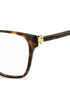 Brillenfassung aus Acetat mit Havanna-Muster und Double-B-Monogramm