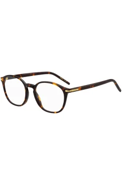 Brillenfassung aus Acetat mit Havanna-Muster und goldfarbenen Metalldetails