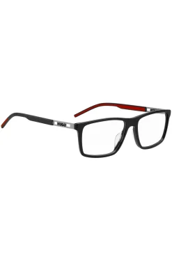 Brillenfassung aus schwarzem Acetat mit Cut-out-Logo
