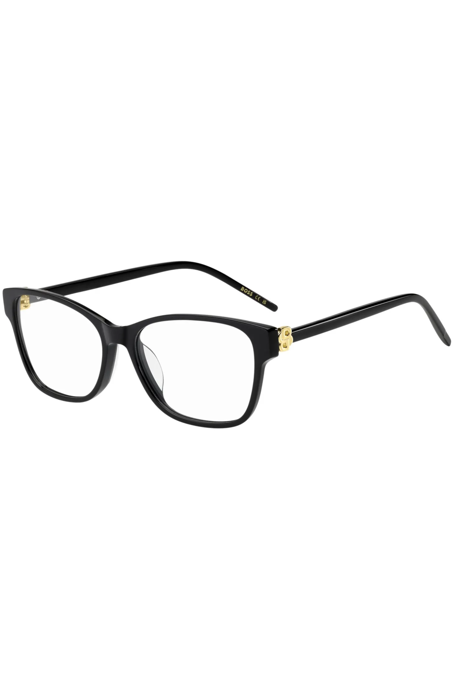 Brillenfassung aus schwarzem Acetat mit Double-B-Monogramm