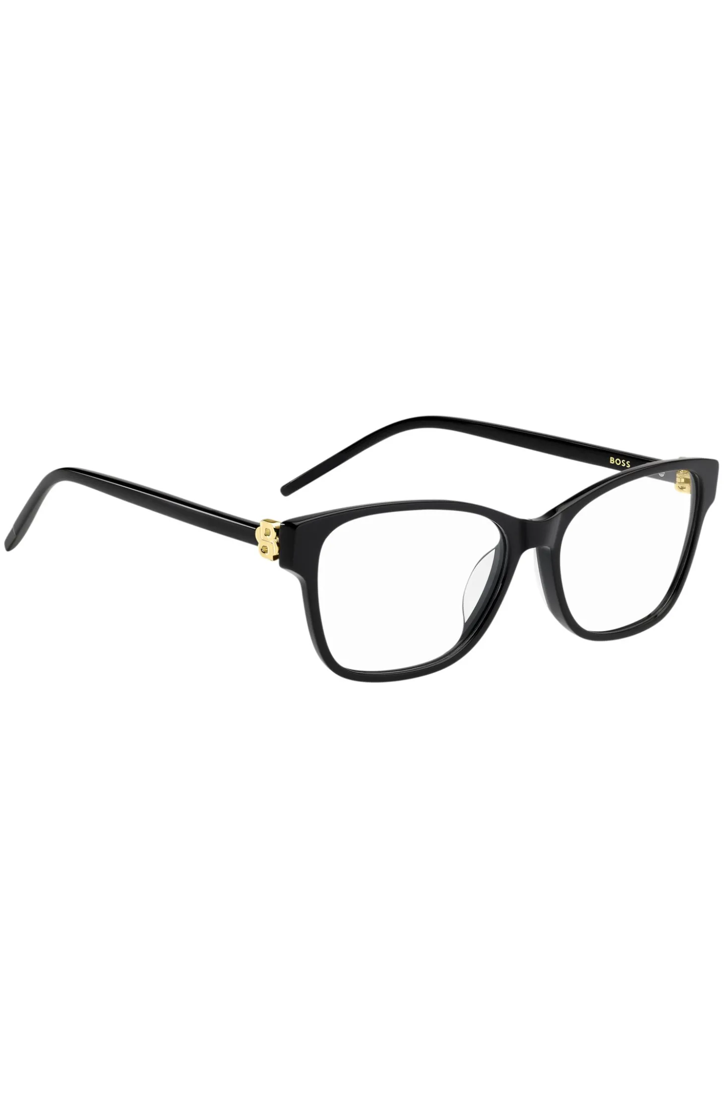 Brillenfassung aus schwarzem Acetat mit Double-B-Monogramm