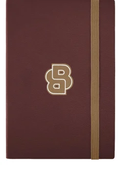 Burgunderfarbenes DIN-A5-Notizbuch mit Double-B-Monogramm
